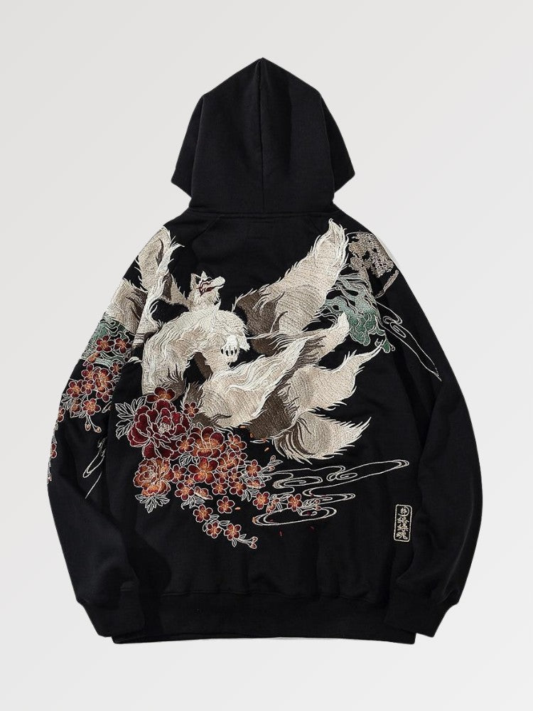 Japanese Embroidered Hoodie Tori