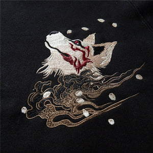 Japanese Embroidered Hoodie 'Tori'