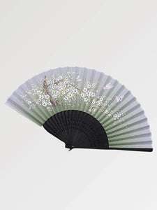 Japanese Fabric Fan 'Flower Design'