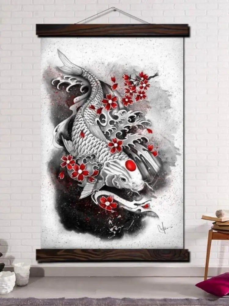 Japanese Fish Painting 'Koi Carp'