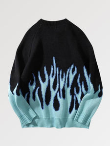 Japanese Flames Design Sweater 'Hono'