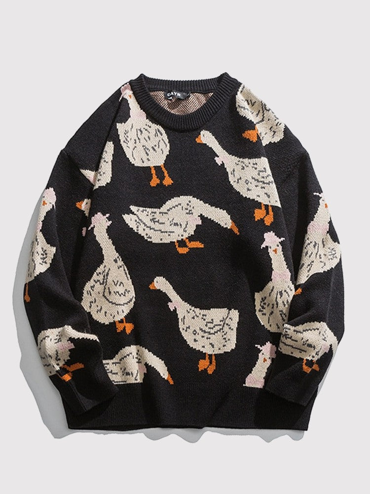 Japanese Goose Design Sweater 'Gacho'