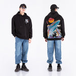 Load image into Gallery viewer, Japanese Hoodie Whale Pattern &#39;Niji&#39;
