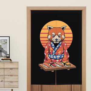 Japanese Noren 'Fox and Sushi'