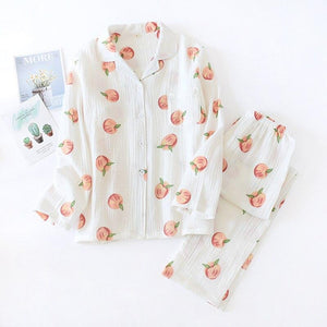 Japanese Pajamas Peach Pattern