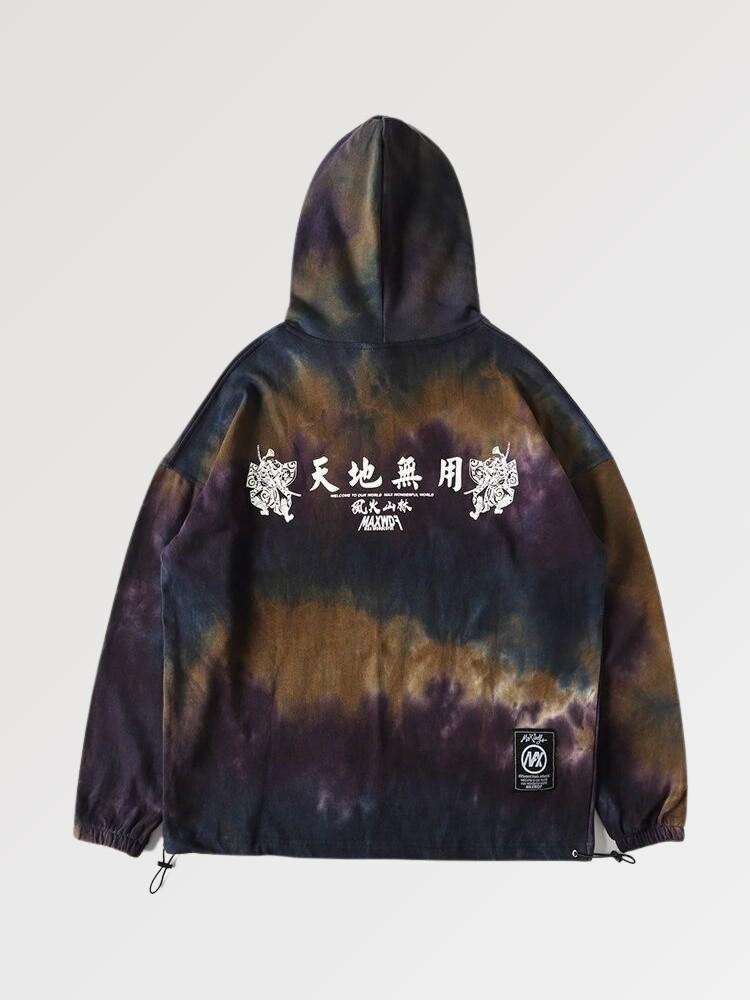 Japanese Pattern Hoodie 'Rainbow'