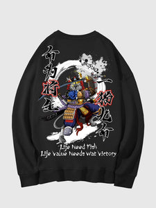 Japanese Samurai Cat Hoodie 'Kagawa'