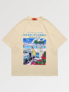 Japanese Shirt Seaside Pattern 'Umigawa'
