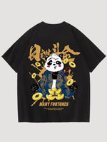 Load image into Gallery viewer, Japanese Shirt with Panda Pattern &#39;Many Fortunes&#39;
