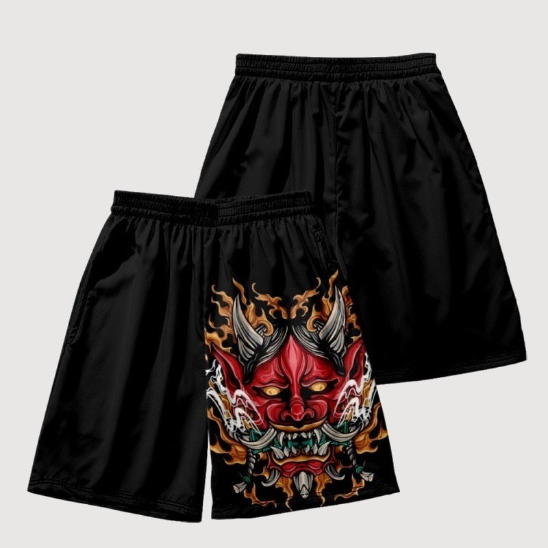 Japanese Shorts Demon Pattern 'Hannya'