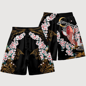 Japanese Shorts Koi Carp Pattern 'Sakura'