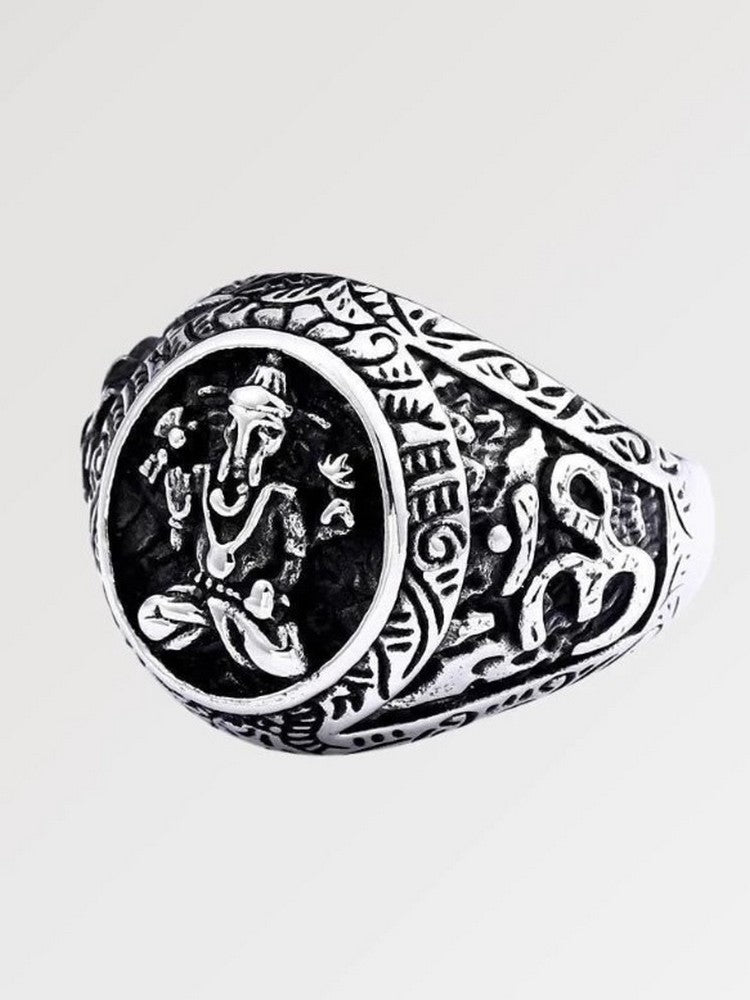 Japanese Silver Ring 'Ganesh'