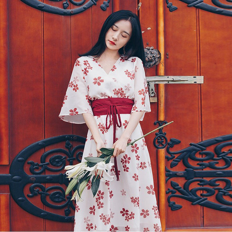 Japanese Spring Dress 'Furawazu' L Japanese Spring Dress 'Furawazu' L