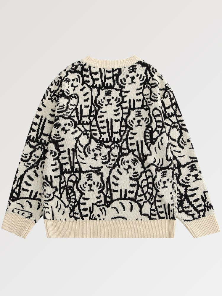 Japanese Streetwear Cat Sweater 'Harajuku'