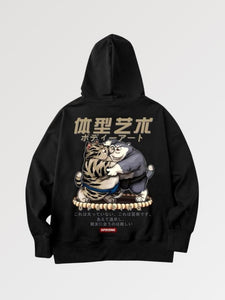 Japanese Sumo Cats Hoodie 'Fukuoka'