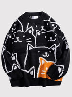 Load image into Gallery viewer, Japanese Sweater Cat Pattern &#39;Ginza&#39;
