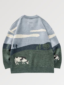 Japanese Sweater Cow Design 'Ushi'