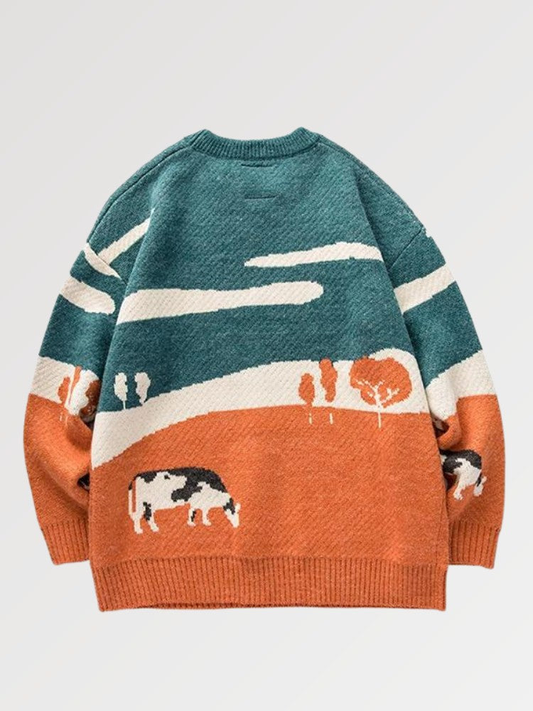 Japanese Sweater Cow Design 'Ushi'