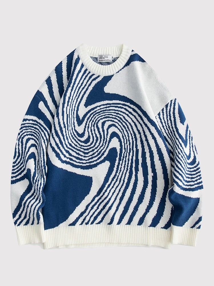 Japanese Sweater Spiral Design 'Kabukicho'