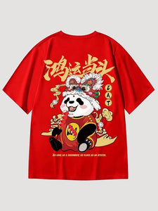 Japanese T-shirt Gourmet Panda 'Tanoshi'