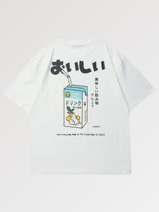 Japanese T-shirt Juice Brick Pattern 'Jusu'