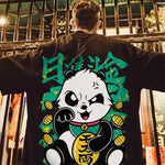 Load image into Gallery viewer, Japanese T-shirt Panda Pattern &#39;Make Money&#39;
