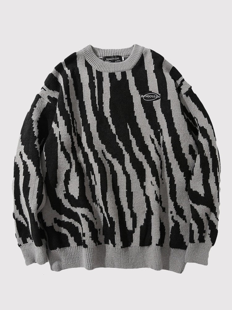 Japanese Wave Pattern Sweater 'Ikebukuro'