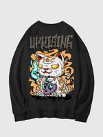 Load image into Gallery viewer, Japanese Zombie Cat Hoodie &#39;Kanagawa&#39;
