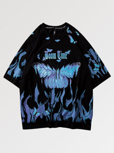 Japanese Shirt Butterfly Pattern 'Boom Time'