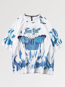 Japanese Shirt Butterfly Pattern 'Boom Time'