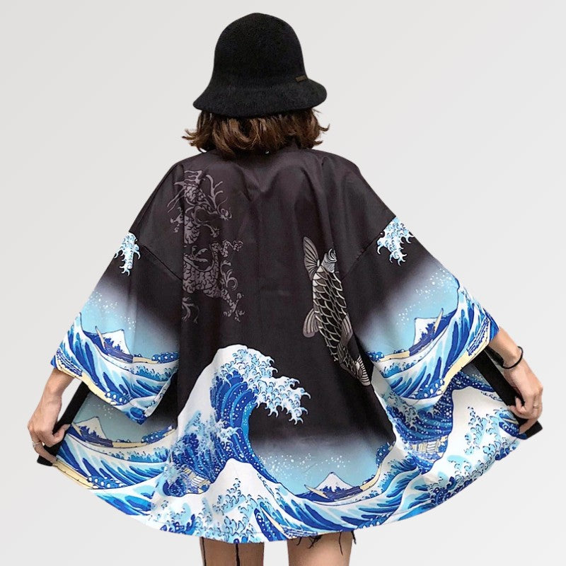 Kanagawa Wave Kimono Jacket 'Eightman'