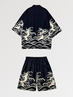 Load image into Gallery viewer, Kimono and Shorts Set 'Akita'
