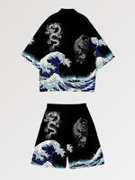 Load image into Gallery viewer, Kimono and Shorts Set 'Bakuzen'
