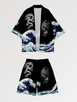Load image into Gallery viewer, Kimono and Shorts Set 'Bakuzen'
