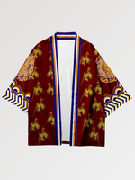 Load image into Gallery viewer, Kimono and Shorts Set 'Doragon x Bamboo'
