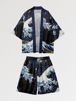 Load image into Gallery viewer, Kimono and Shorts Set 'Fukui'
