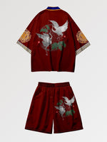 Load image into Gallery viewer, Kimono and Shorts Set 'Rojo'
