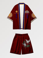 Load image into Gallery viewer, Kimono and Shorts Set 'Rojo'
