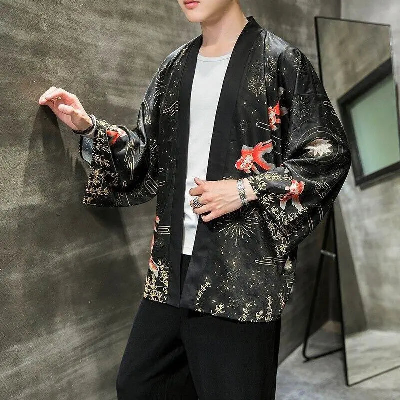 Koi Carp Design Kimono Jacket 'Sagamihara'