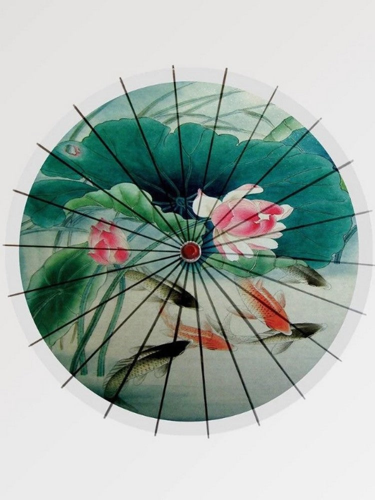 Koi Carp Japanese Umbrella 'Water-lily'