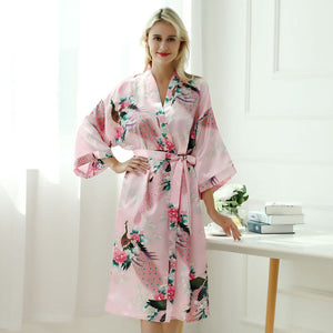 Long Japanese Pajamas Kimono Pink