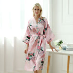 Load image into Gallery viewer, Long Japanese Pajamas Kimono Pink
