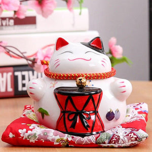 Maneki-Neko Money Box 'Little Drum'