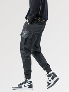 Mens Black Cargo Pants 'Nichinan'