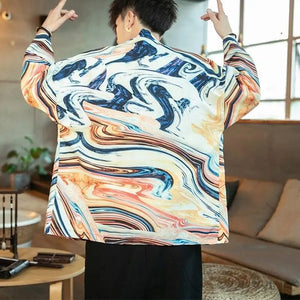 Men's Colored Kimono Jacket 'Kojima'
