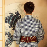 Load image into Gallery viewer, Mens Japanese Checkered Kimono &#39;Chokai&#39;
