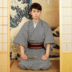 Load image into Gallery viewer, Mens Japanese Checkered Kimono &#39;Chokai&#39;
