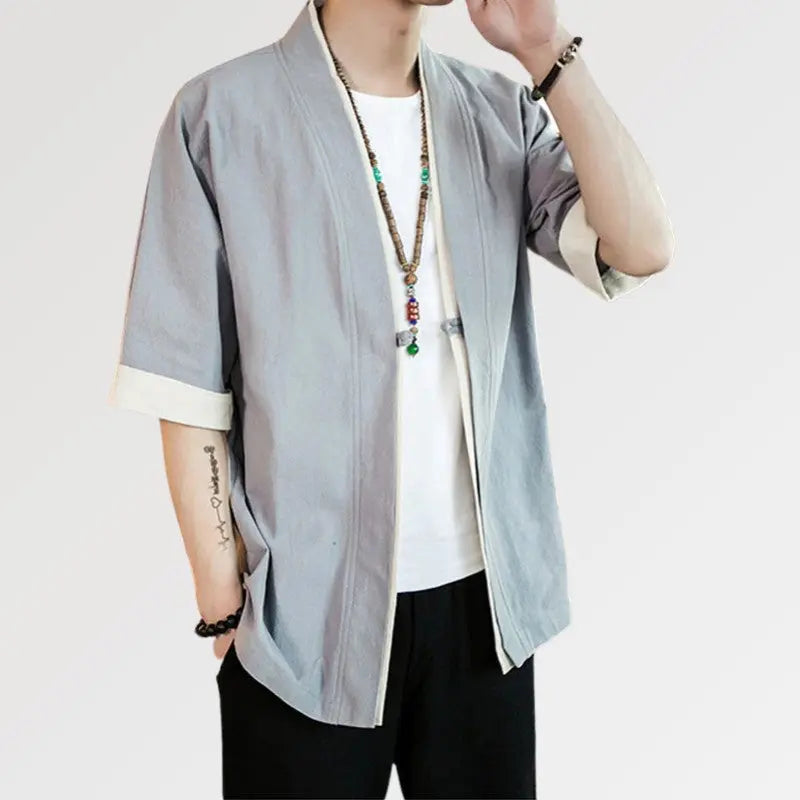 Mens Japanese Kimono Jacket 'Born to Beat'