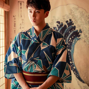 Mens Kimono Geometric Pattern 'Yotei'