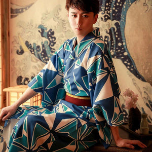 Mens Kimono Geometric Pattern 'Yotei'